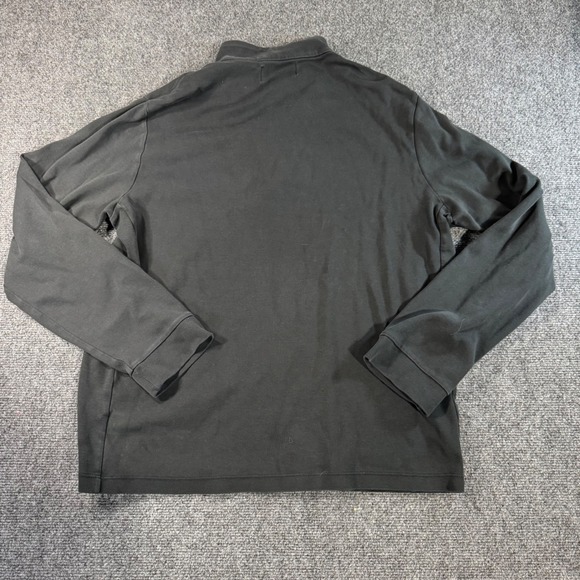 Polo Ralph Lauren Mens Large Black 100% Pima Cotton Quarter Zip Pullover Sweater - Picture 5 of 7